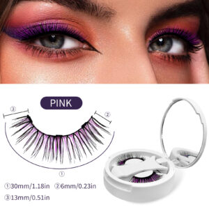 Cross-border new magnetic false eyelashes, colored lashes, glue-free magnetic lashes, natural and comfortable beginner false eyelash set