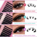 Cross-border bestseller, foreign trade single-cluster segmented DIY natural thick false eyelashes, large-capacity lash book, self-applied eyelashes