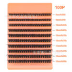 Cross-border bestseller 30-100D cluster lashes, factory stable supply, European and American segmented curly