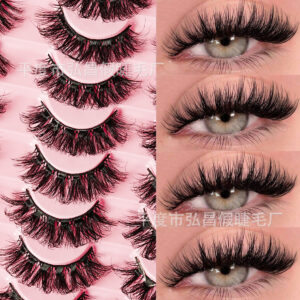 European and American cross-border bestseller, large capacity, paired lashes, European and American style false eyelashes, 30 pairs per pack, thick, natural, curled, from the source factory.