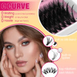 Overseas trade cross-border natural thick CD curve mixed single cluster false eyelashes, simulation daily makeup segmented flower eyelashes