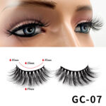 Overseas trade cross-border dense curly seven pairs pink blister box, fiber false eyelashes, wholesale European and American eyelashes long