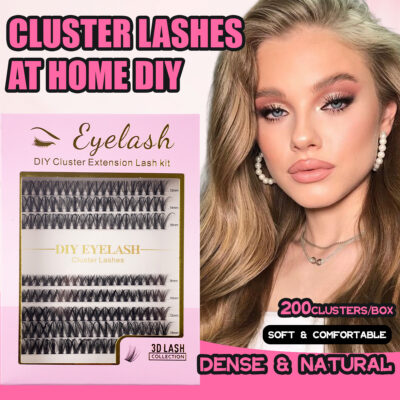 European and American cross-border DIY single-cluster false eyelashes 30/40D mixed set, natural thick and realistic classic eyelashes