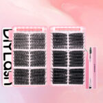 European and American cross-border false eyelash book large capacity Amazon mixed single cluster segmented flower eyelashes Middle East eyelashes with glue