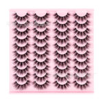 European and American cross-border Amazon best-selling false eyelashes, twenty pairs per pack, imitation mink, thick and curly, Russian curl, large capacity