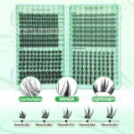 European and American cross-border best-selling false eyelash set, wheat ear pure wild autumn maple leaf triple fishtail 400 cluster eyelash book