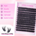 Wholesale source factory European and American dense single cluster D curl segmented mixed-race fluffy soft lightweight eyelash extension imitation