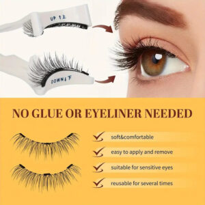 New Magnetic Eyelashes No Glue Three Magnet Little Devil Lashes Natural Adhesion Reusable Pair Pack Wholesale