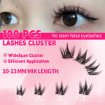 Large capacity segmented false eyelashes, European and American comic Barbie, lazy person camera-ready, thick and ultra-fine stem single cluster eyelashes wholesale