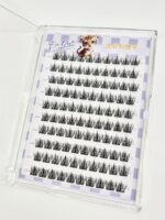 Glueless false eyelashes large capacity fishtail fairy mixed whole cluster lazy three-step natural simulation BQI eyelashes