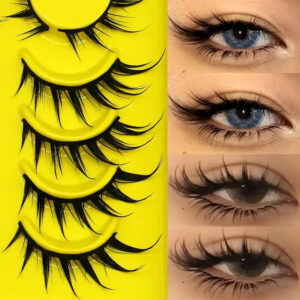 Wholesale comic wet tip little devil false eyelashes, black stem, thick, one-piece, full strip, natural simulation thick style
