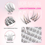 European and American cross-border bestseller Amazon triple fishtail cluster DIY self-application segmented single-cluster false eyelashes soft and fine