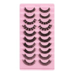 Cross-border Europe, America, Russia DD curl thick simulated curly big eye 3D imitation mink false eyelashes in stock wholesale eye tail