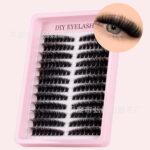 European and American cross-border bestseller false eyelash set 50D/80D/100D single cluster segmented 3D eyelashes wild fluffy