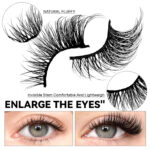 Cross-border one-piece 10-pair false eyelashes, cat-eye elongated tail style, European and American hot girl style, double eyelid false eyelashes