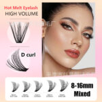 Cross-border bestseller DIY single-cluster false eyelashes 40D/60D/80D self-lash extension cluster lash set large capacity source