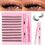 Hot-selling Amazon cross-border EU/US fake eyelash set 30D 40D 50D 60D 80D single-cluster 3D hot-melt flower lashes
