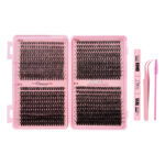 Amazon Best Seller European and American 800 Clusters Large Capacity Eyelash Book with Multiple Eyelash Glue Tool Set DIY Lashes