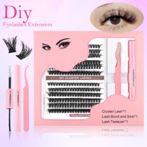 Pingdu Factory New Cross-border False Eyelashes DIY Single Cluster Fluffy Thick Curled欧美 Hot Melt Flower Lashes 60P
