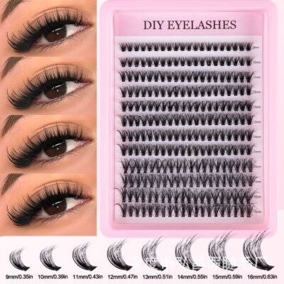 Hot-selling Amazon cross-border EU/US fake eyelash set 30D 40D 50D 60D 80D single-cluster 3D hot-melt flower lashes