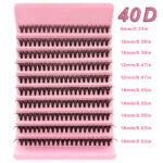 Cross-border bestseller 30-100D cluster lashes, factory stable supply, European and American segmented curly