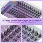 Light European-American style single-cluster false eyelashes, Asian-friendly, camera-ready, bold look, dense, segmented, curly, fluffy, plush texture, D-curl