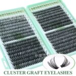 Cross-border bestseller 30D/40D/50D 640 clusters lash book large capacity false eyelashes D curl mixed pack from source factory
