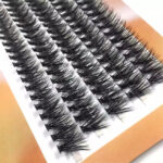 Cross-border hot-selling factory direct 5-row hot-melt cluster lashes 10P 20P 30P 40P eyelash extensions single cluster lashes for upper eyelid