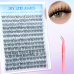 European and American cross-border bestseller, Amazon hot-selling triple fishtail false eyelash set, hot-melt cluster lashes from source factory
