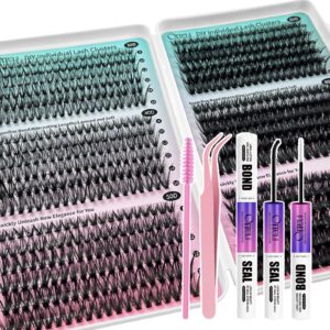 Cross-border large-capacity lash book, voluminous segmented false eyelashes, internet-famous Asian-style dense camera-ready 3D realistic false eyelashes