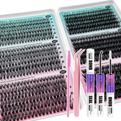 Cross-border large-capacity lash book, voluminous segmented false eyelashes, internet-famous Asian-style dense camera-ready 3D realistic false eyelashes