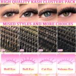 Qingdao Pingdu large-capacity lash book single-cluster false eyelashes 50D60D80D100D segmented thick cluster set