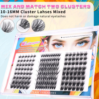 24 Rows Cross-border Hot-selling DIY Cluster Lashes False Eyelashes Mixed Assortment Set for Export