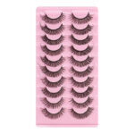 Cross-border Europe, America, Russia DD curl thick simulated curly big eye 3D imitation mink false eyelashes in stock wholesale eye tail