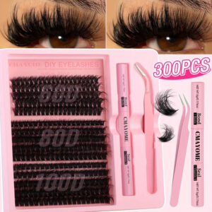Amazon Hot Selling DIY Segmented D-Curl False Lashes Thick and Curly Self-Lash Extension Kit Cross-Border In Stock Long and Slim