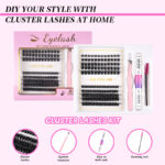Messy Style Hot Melt Cluster Lashes 3D Single Cluster Eyelashes 80D Planting False Lashes Cross-border Natural Thick European and American DIY Self-adhesive
