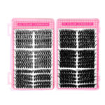 European and American cross-border eyelash book DIY segmented D-curl false eyelashes simulation hot melt cluster lashes self-lash extension kit