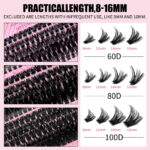 Source factory DIY segmented eyelash set, OEM branding and repackaging available, stock wholesale, cross-border customization LOGO