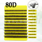80D cluster lashes factory cross-border stable supply, European and American segmented eyelashes, single cluster lashes for outer corners