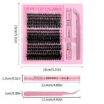 Source factory DIY segmented eyelash set, OEM branding and repackaging available, stock wholesale, cross-border customization LOGO