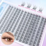 European and American cross-border bestseller, Amazon hot-selling triple fishtail false eyelash set, hot-melt cluster lashes from source factory