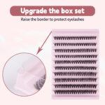 30P40P Hot Melt Cluster Eyelashes Segmented Self-Lashing Thick Natural Stage Flat False Eyelashes Segmented Lashes