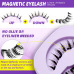 New cross-border fox-style magnetic eyelashes, natural born-feel soft magnetic lashes, integrated box, reusable