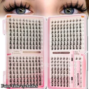 European and American cross-border bestseller, Amazon large-capacity cluster autumn maple leaf lash book, single cluster false eyelashes 8-16mm false eyelashes