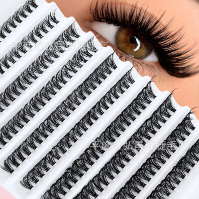 Cross-border bestseller false eyelashes segmented hot-melt lash set