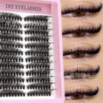 European and American cross-border bestseller false eyelash set 50D/80D/100D single cluster segmented 3D eyelashes wild fluffy