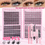 European and American cross-border best-selling eyelash book set, Maichun Yuqiu Fairy false eyelashes, single cluster flower lashes