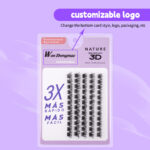 Factory direct supply 5-row 3D simulation natural hot-melt cluster lashes 10p 20p 30p 40p, comic-style lashes in multiple lengths
