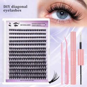 European and American cross-border dense large-volume 280 clusters D-curve DIY eyelashes segmented single-cluster lash extension wholesale