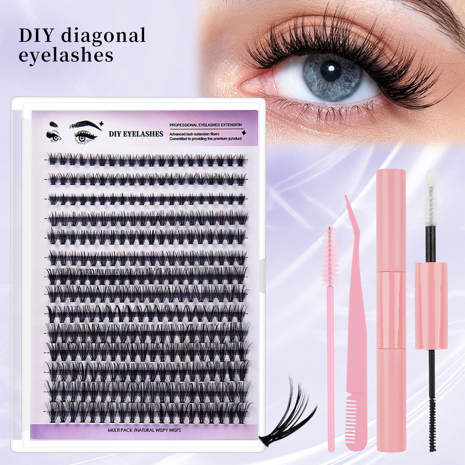 o1cn01w3hlqj2eebt95dpcn 2215841308713 0 cib.jpg European and American cross-border dense large-volume 280 clusters D-curve DIY eyelashes segmented single-cluster lash extension wholesale